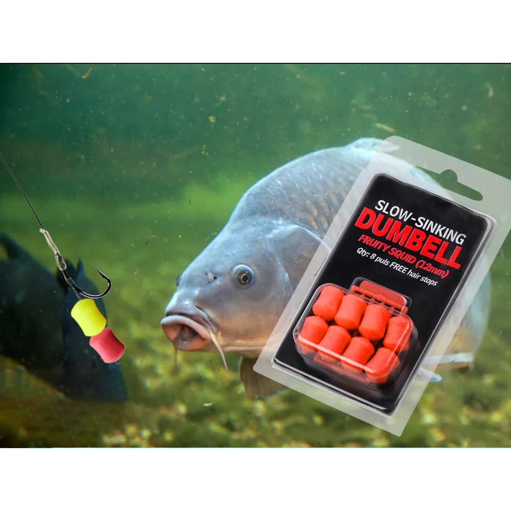 Appâts dumbells 8 pièces saveur fruitée pour pêche carpe - leurres flottants et coulants