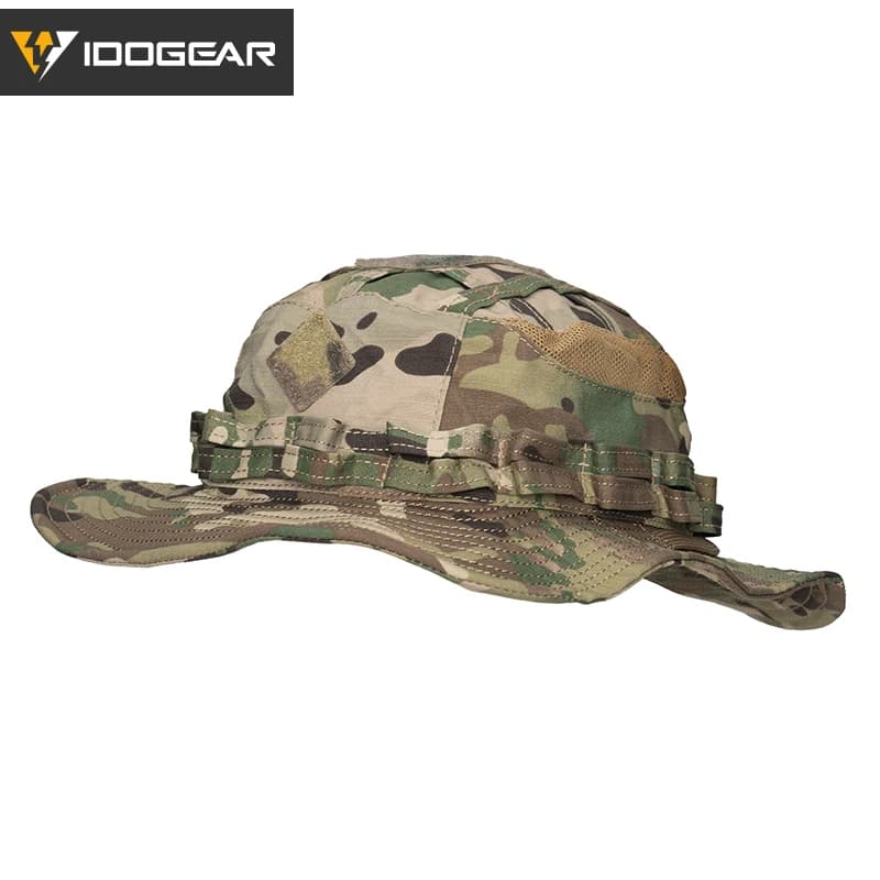 Chapeau tactique boonie pêche IDOGEAR - Brim large ajustable camouflage pêche chasse 3623