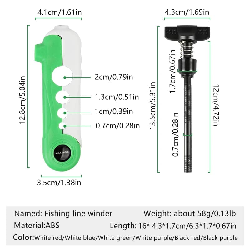 Bobineur de ligne de pêche portable réglable pour moulinets spinning et baitcasting
