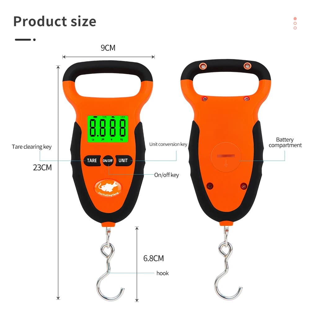 Balance digitale pêche 50kg waterproof - Pèse-hameçon portable précis pour poissons et bagages
