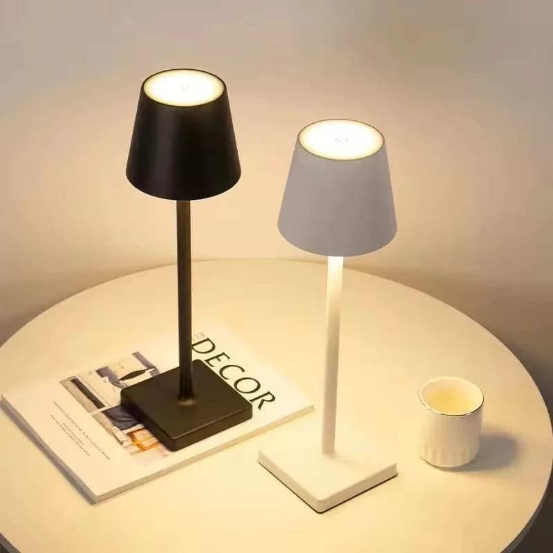 Lampe de table rechargeable LED 3 niveaux pour cabane pêche - Éclairage ambiant bureau club décoration