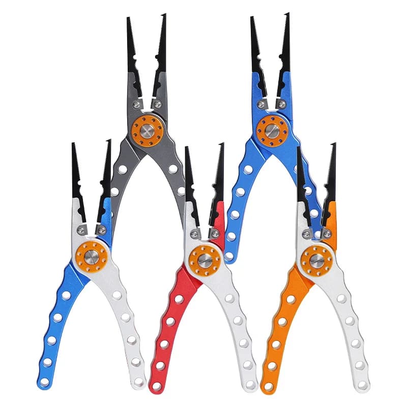 Pinces de pêche multifonctions résistantes à la corrosion pour eau salée avec étui et démanchoir
