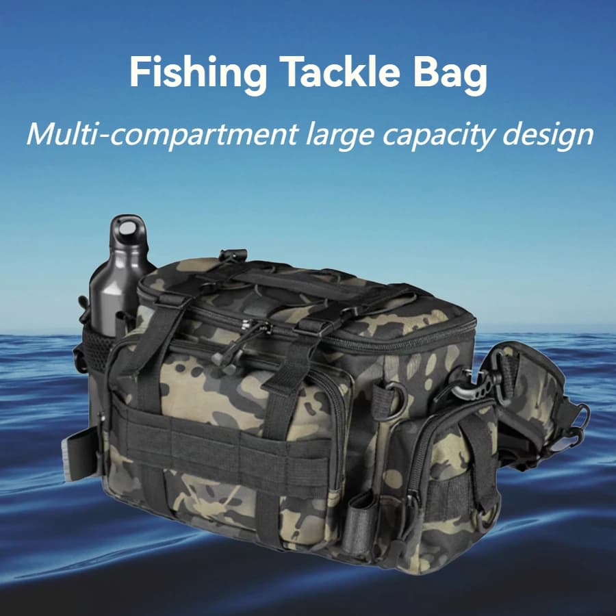 Sac à dos pêcheur étanche rangement canne à pêche portatif pêche à la mouche sport extérieur