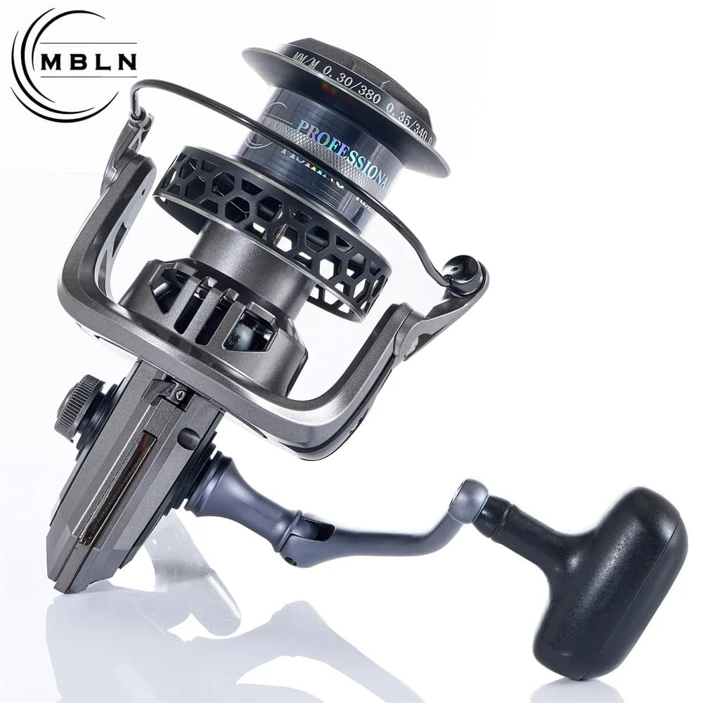 Moulinet spinning MBLN 8000-12000 série frein 30Kg max bobine et manivelle alliage pêche mer