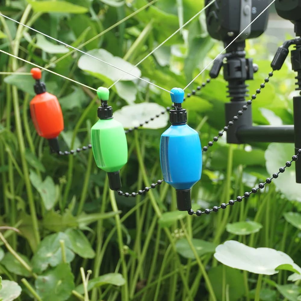 Swingeurs Hirisi B2042 pour pêche carpe - Indicateurs 5 couleurs avec clips sécurisés pour ligne