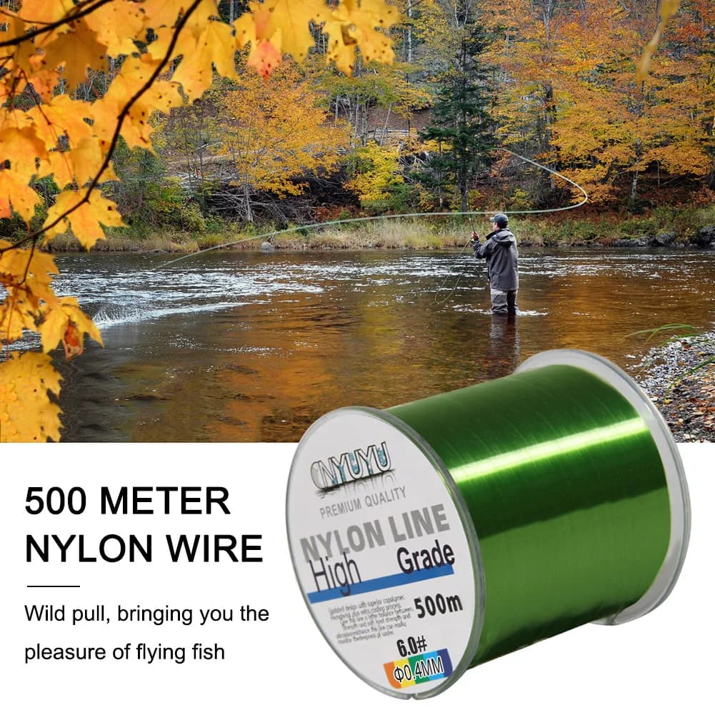 Fil de pêche 500M super résistant 18-90LB pour mer et eau douce résistance à l'abrasion optimale
