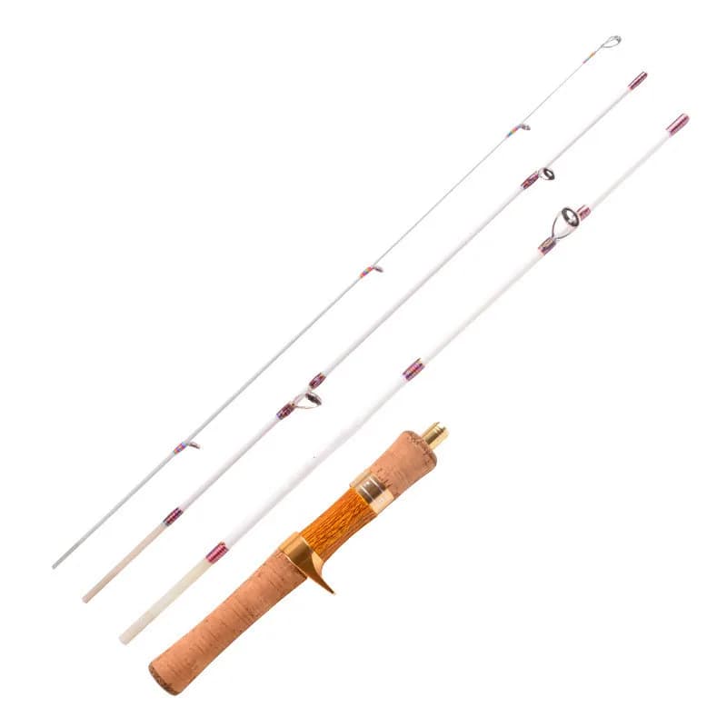 Canne à pêche XUL Super Souple Ultra Légère 1.4m 4 brins voyage fibre de verre truite rivière portable