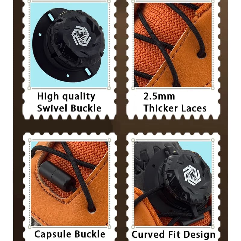 Lacets automatiques à boucle pivotante sans nœud pour chaussures, enfants adultes, idéaux pêcheurs