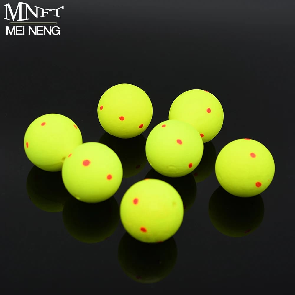 20Pcs flotteurs pêche boules EPS ultra-légères jaunes - accessoires flottabilité pour appâts