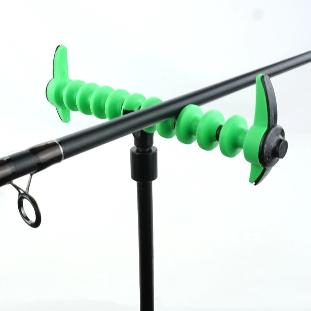 Support tête canne à pêche carp fishing Hirisi : repose-canne plastique pour barres de buzz et accessoires