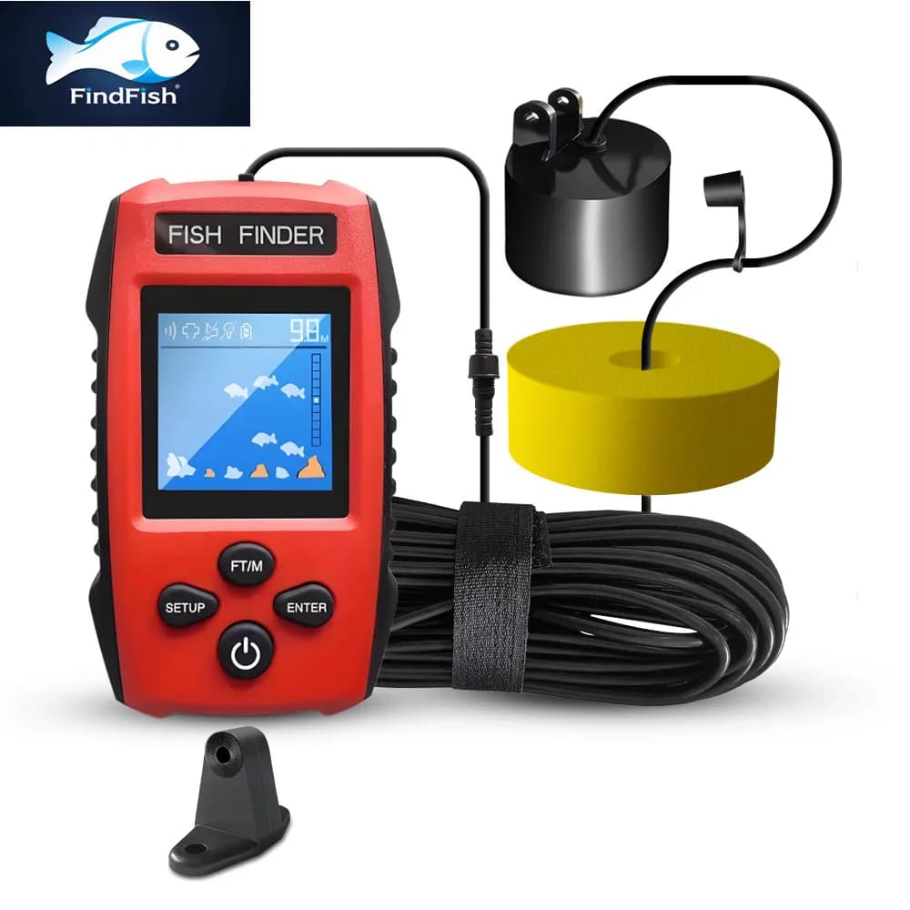 Sonar pêche filaire écran couleur - Transducteur détection profonde pour bateaux kayak pêche mer