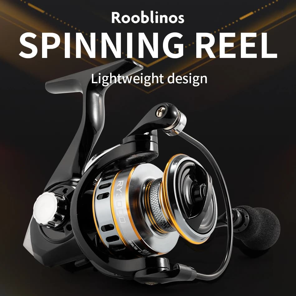 ROOBLINOS RY Spinning Reels Saltwater Freshwater Fishing Reel Ultralight Metal F