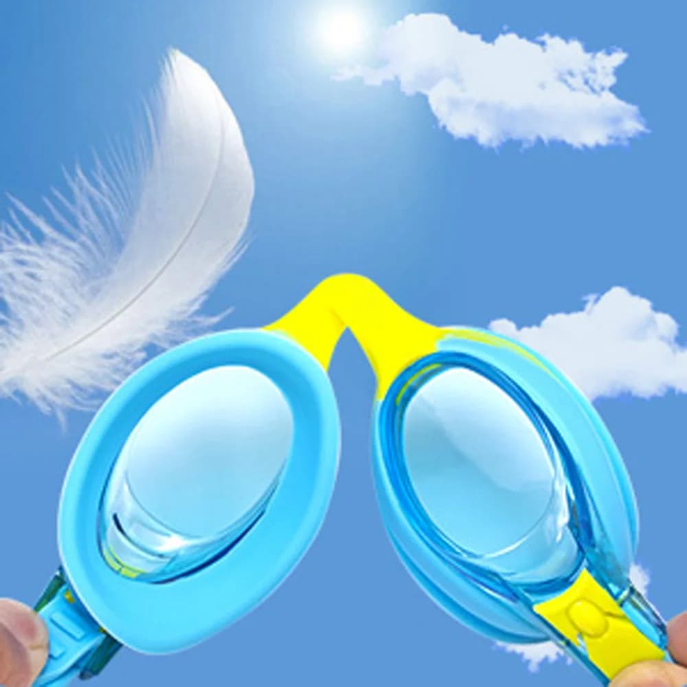 Lunettes de natation enfant + bonnet silicone avec pince-nez et bouchons d'oreilles - Anti-fuite Anti-buée