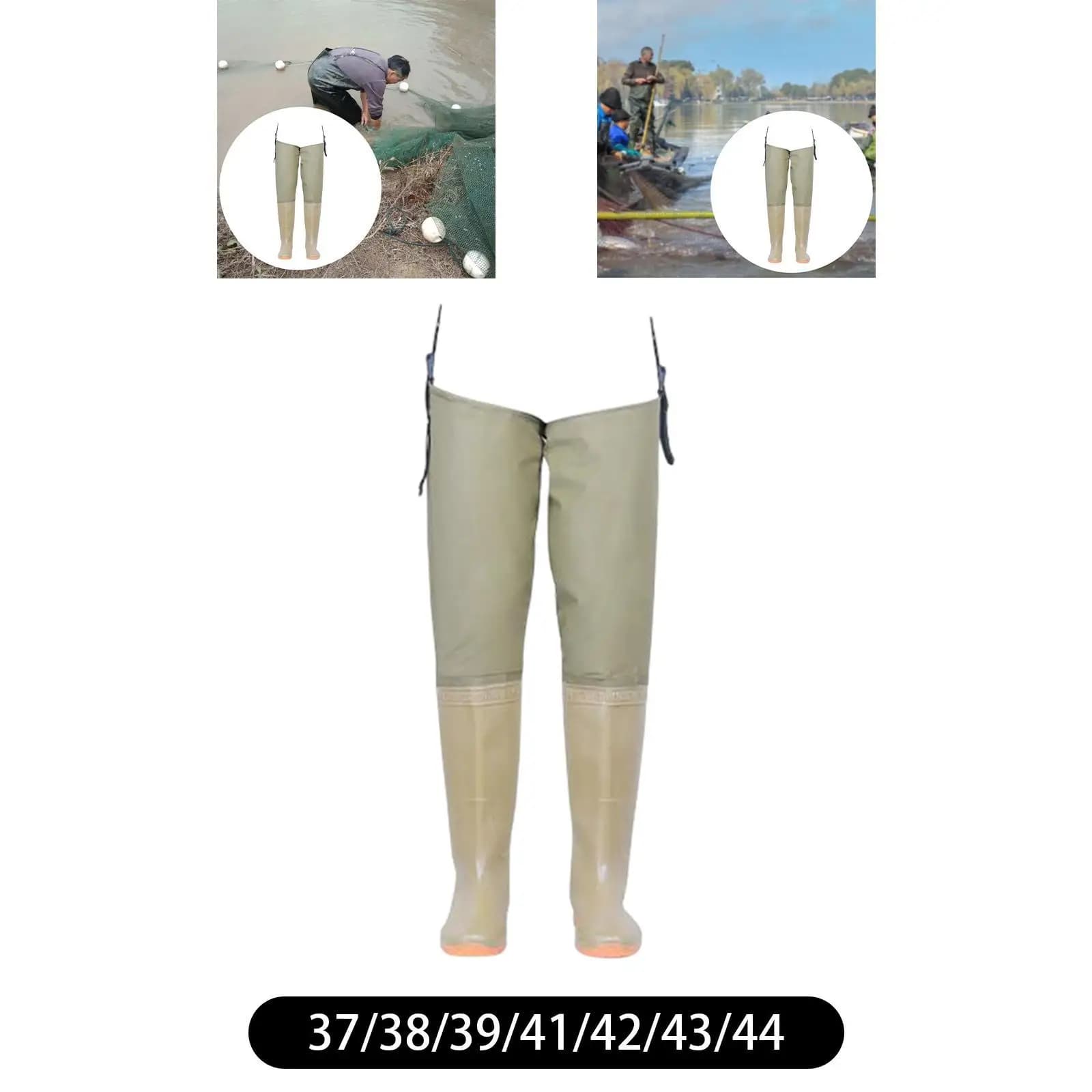 Bottes cuissardes agriculture plantation PVC avec semelle crampons - Bottes de pluie confortables hommes femmes