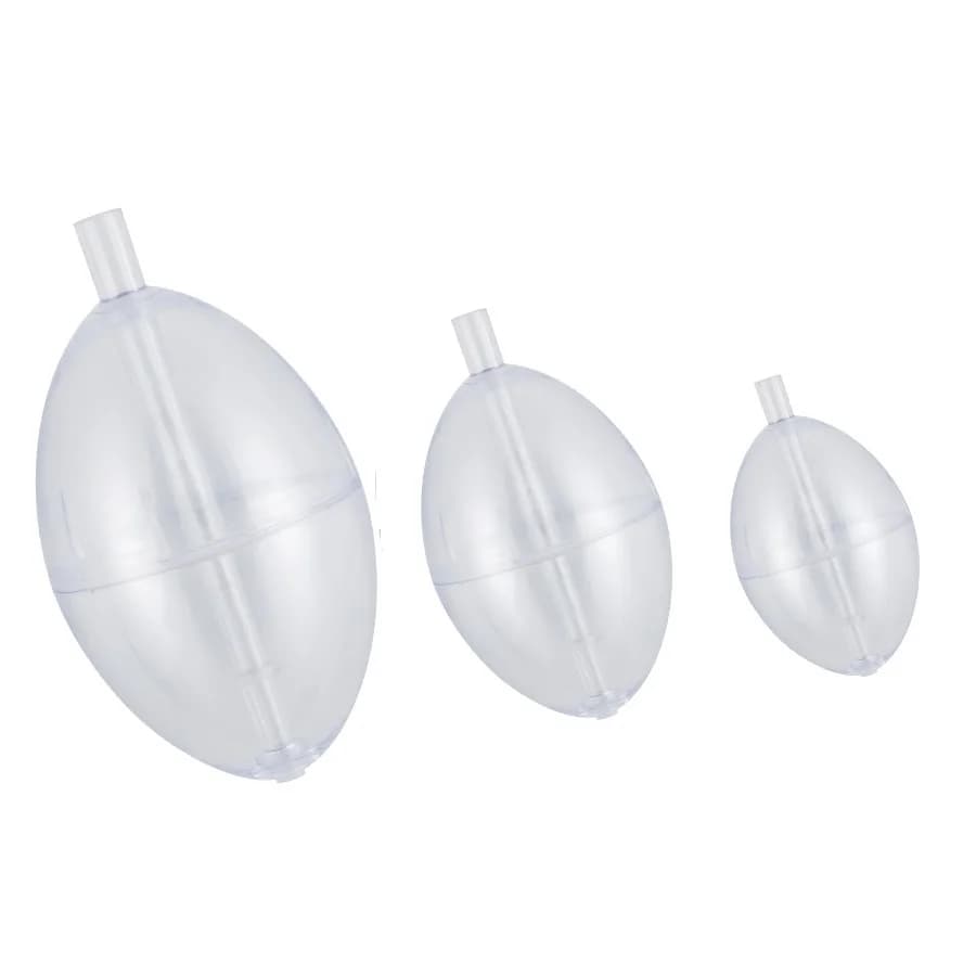 5 flotteurs coulissants transparents ovales pour pêche en surface, indicateur de touches en PVC résistant