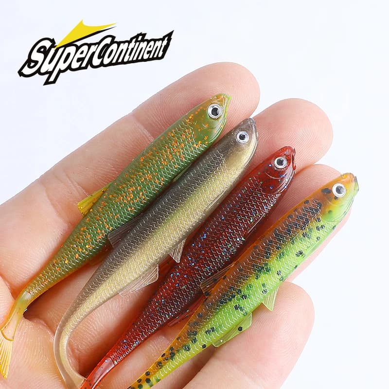 Leurre souple ShadTeez 60mm 80mm pour perche, brochet et sandre, leurre de pêche carnassier avec yeux 3D