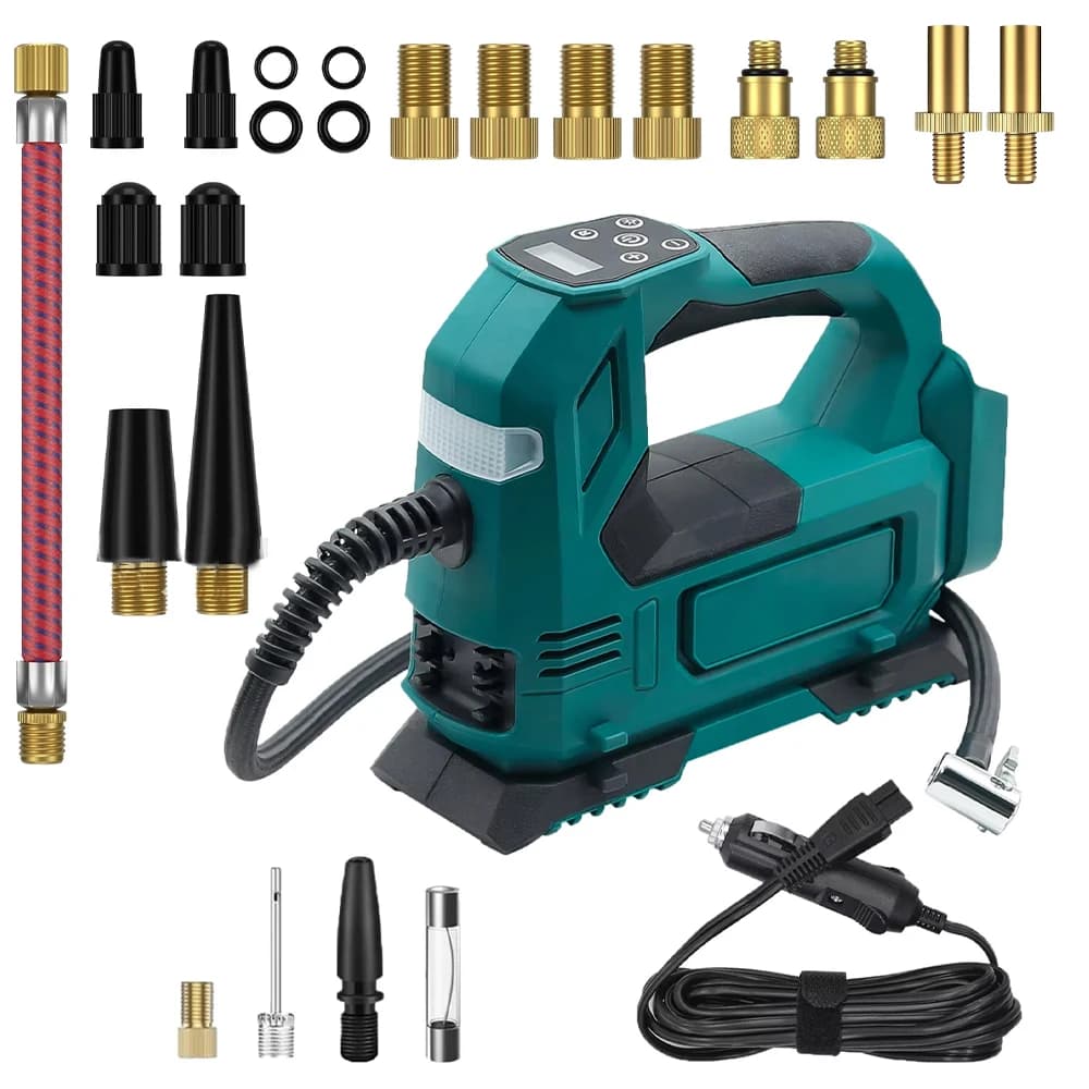 Gonfleur pneus sans fil compatible batteries Makita 18V pour pêcheurs bricoleurs et mobiles