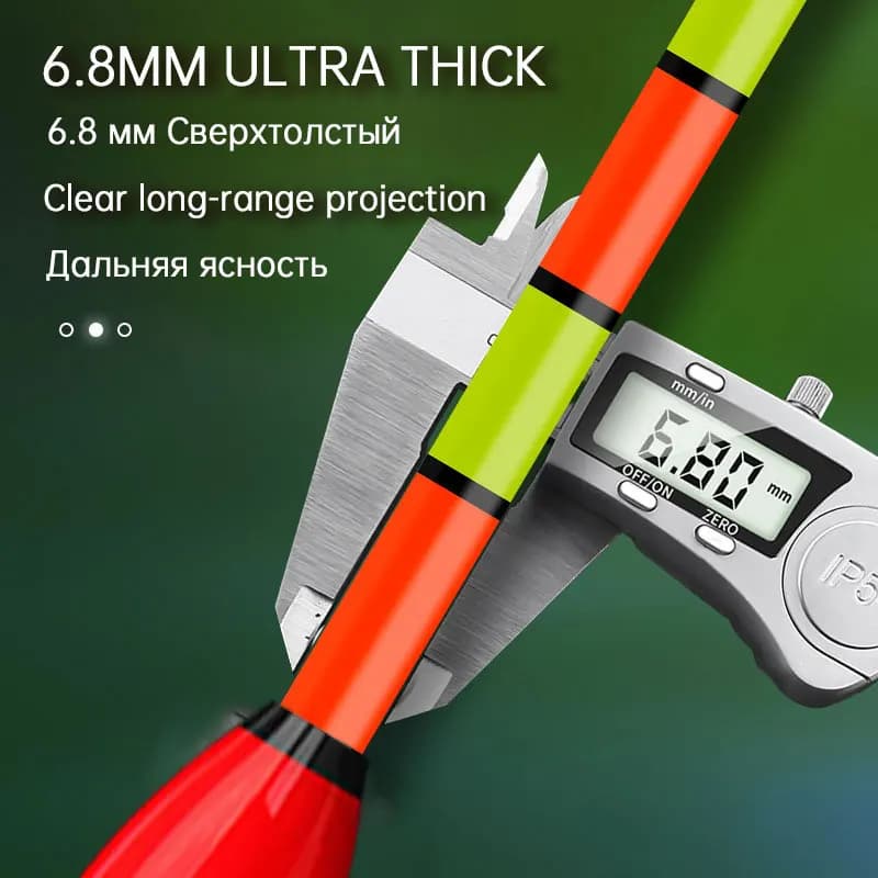 Flotteur LED électronique pour pêche aux leurres 3-6 mesh 6.8MM, haute sensibilité avec détection de gravité