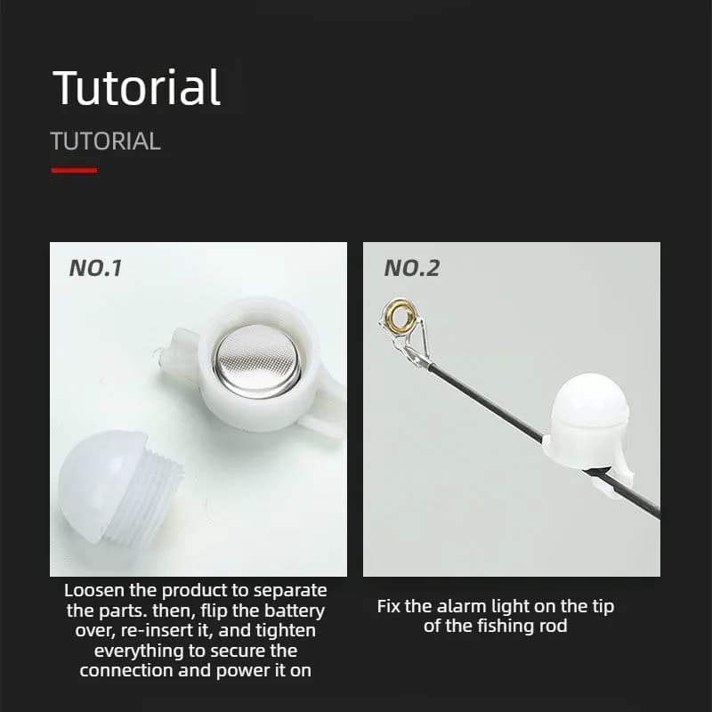 Alarme morsure électronique haute sensibilité avec signal lumineux - Accessoire pêche carpe nuit