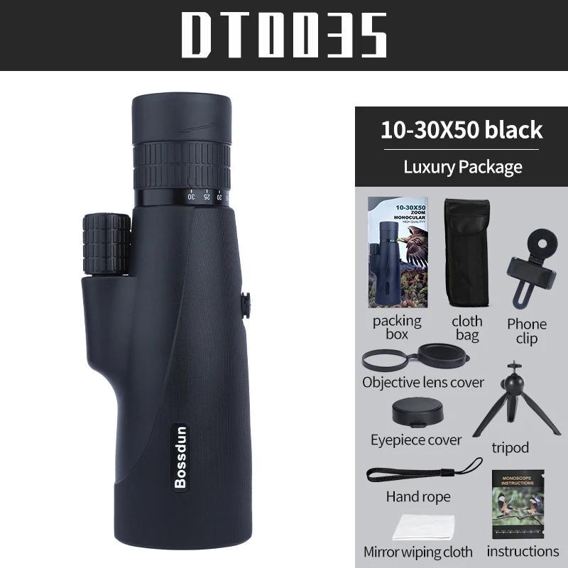 Télescope monocular 10-30x50 avec support téléphone pour observation et photo pêche