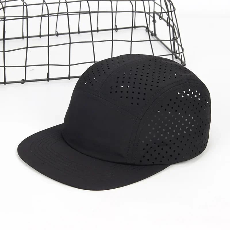 Casquette 5-panel perforée légère respirante - Chapeau pêche running séchage rapide été