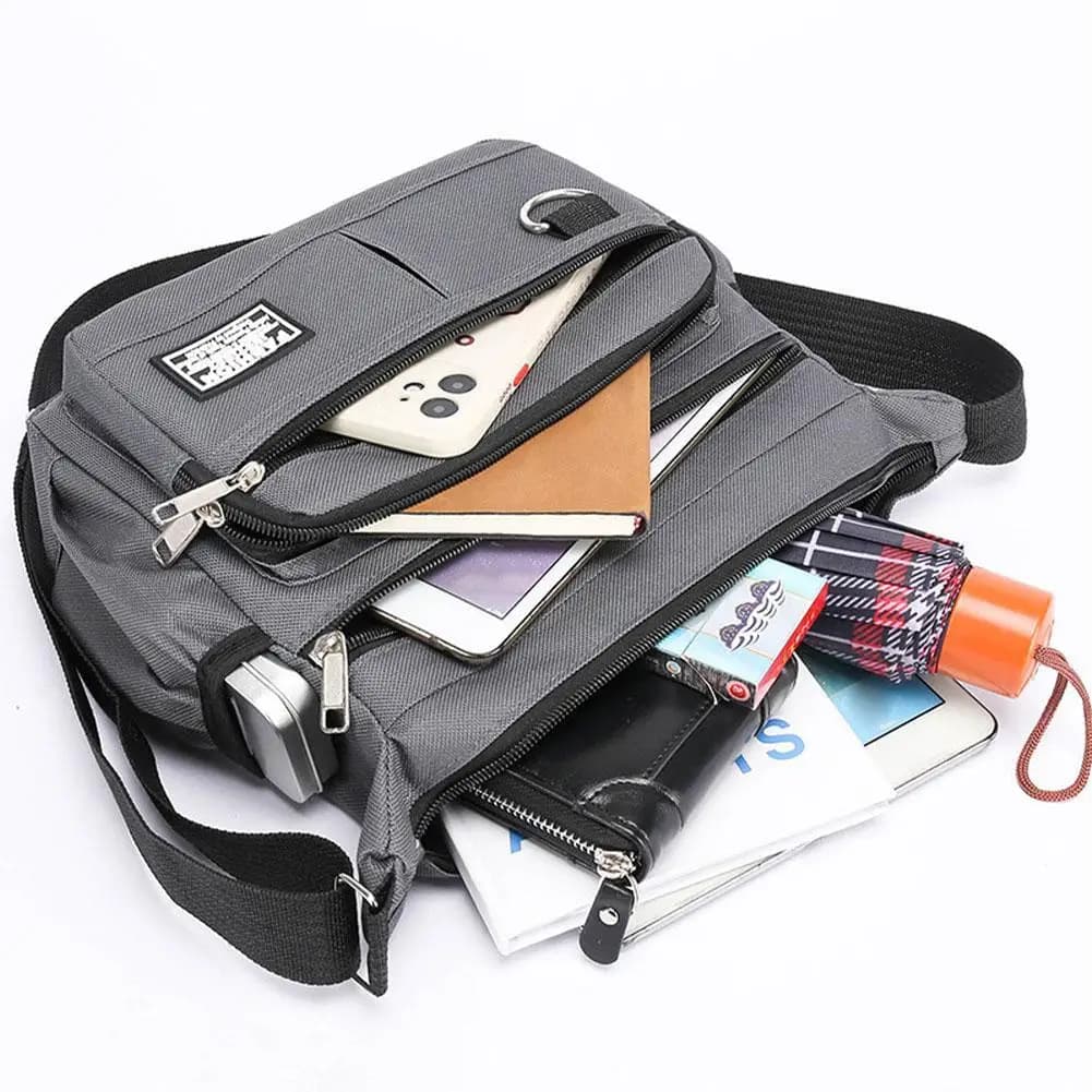 Sac bandoulière homme grande capacité multi-poches - Sac pêche bandoulière professionnel et tendance