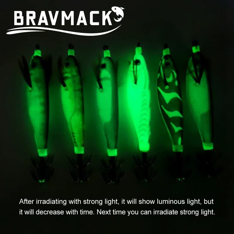 2 leurres calamar lumineux 10cm 9g - Appâts artificiels poulpe crevette seiche pour pêche nocturne