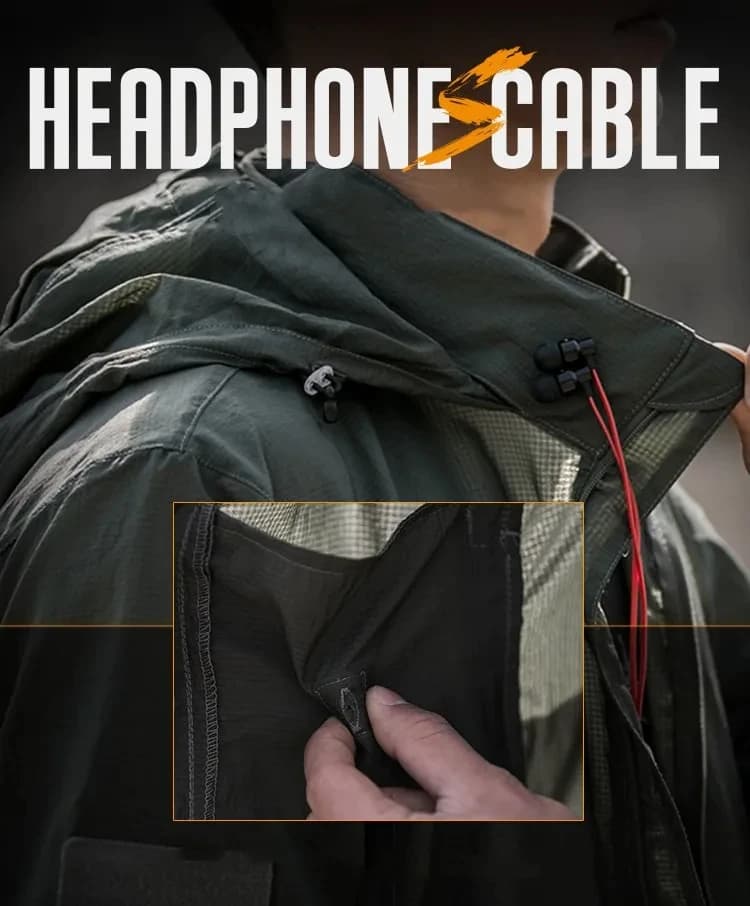 Veste tactique légère été homme coupe-vent fine capuche imperméable respirante séchage rapide