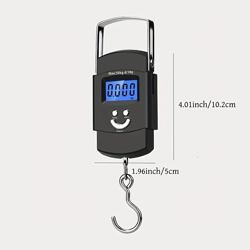 Balance pêche portable 50kg rétro-éclairée - Pèse-poissons LCD pour pêcheurs et chasseurs extérieur