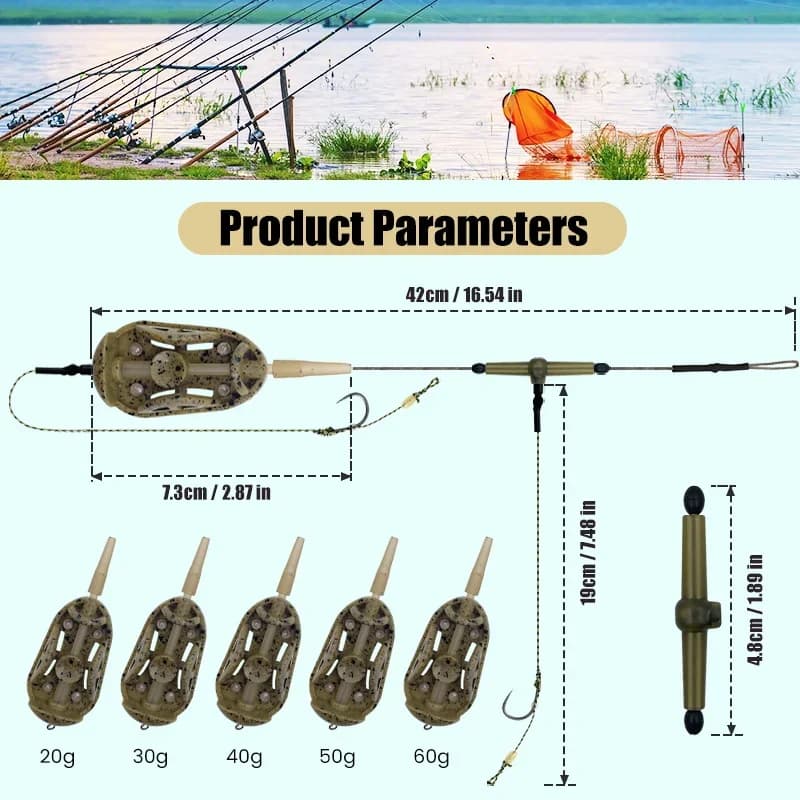 Montage carpe hair rig avec feeder method et doubles hameçons - Pêche française