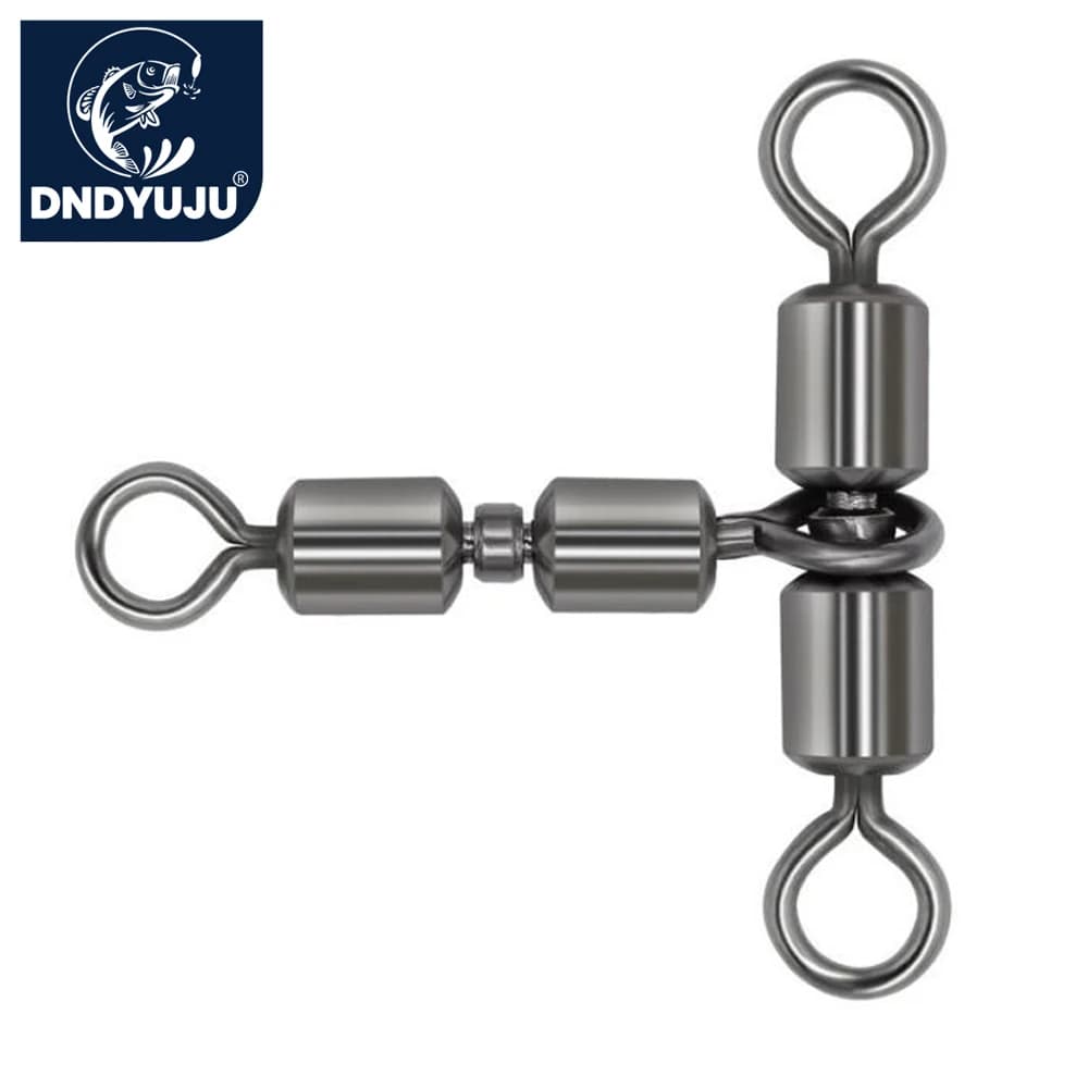10 hameçons rotatifs doubles DNDYUJU à rotation rapide pour pêche sportive et leurres