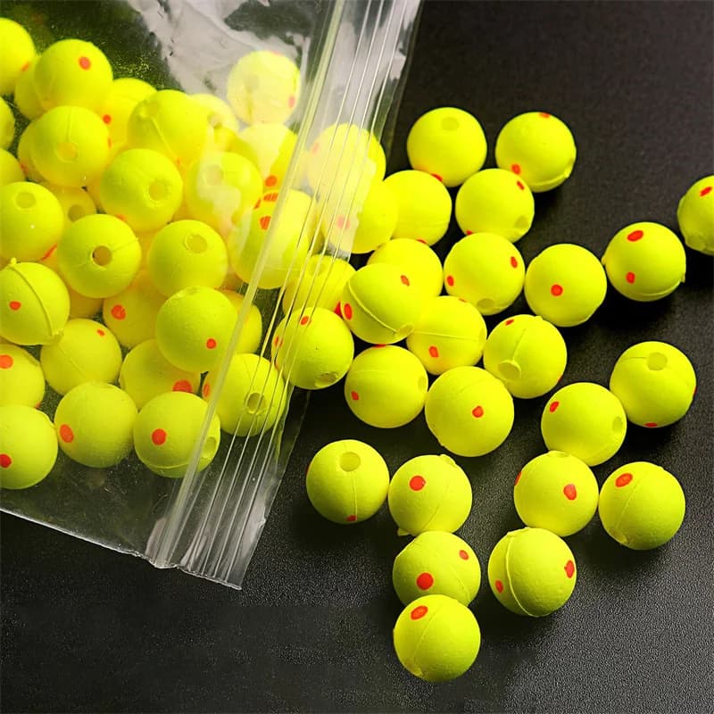 Flotteurs bicolores EPS 20PCS - Billes de flottaison ultra-légères pour pêche fine et précise