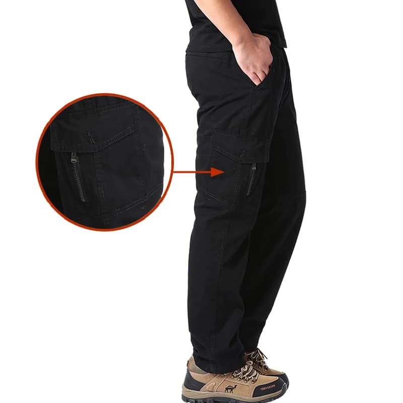 Pantalon cargo coton pêche homme qualité supérieure multi-poches printemps automne camping pêche