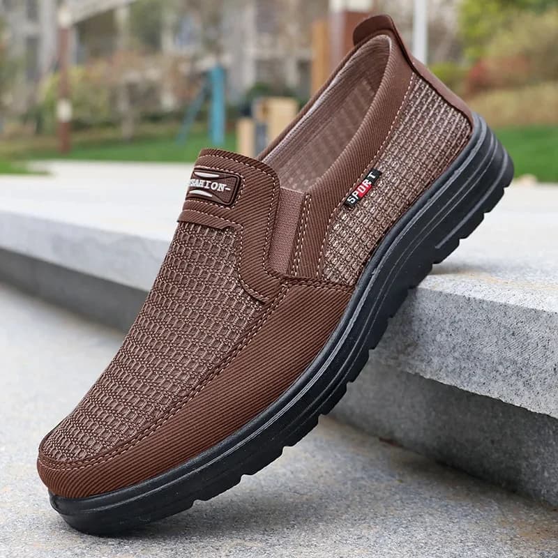 Chaussures de pêche homme printemps en toile avec semelle souple pour pêche confortable en étang