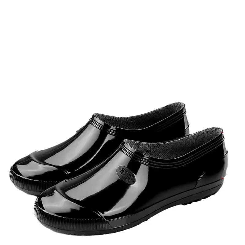 Bottes de pluie PVC courtes hautes waterproof antidérapantes résistantes pêche homme