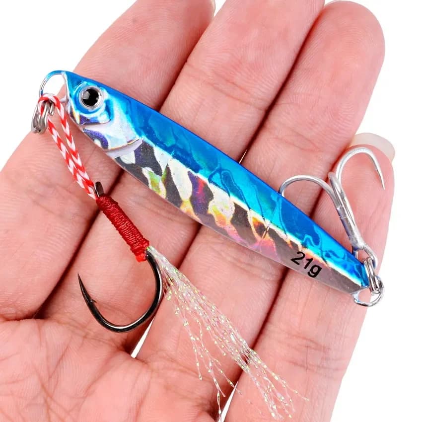 Set de 3-8 leurres jig métal 7g-40g - Leurres de fond pour pêche en mer et pêche côtière au lancer