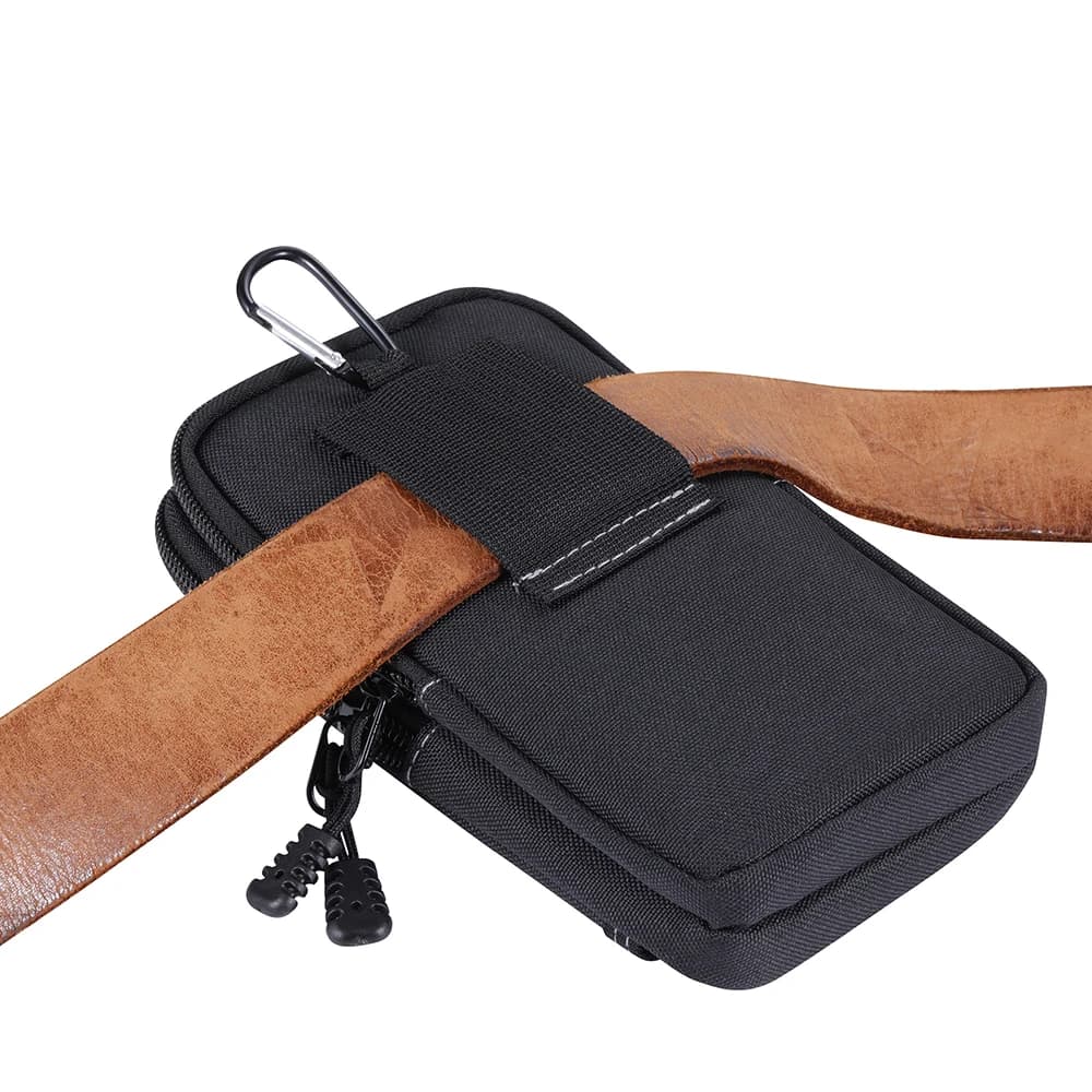 Sac ceinture tactique double couche avec poche téléphone - banane EDC pêche chasse randonnée