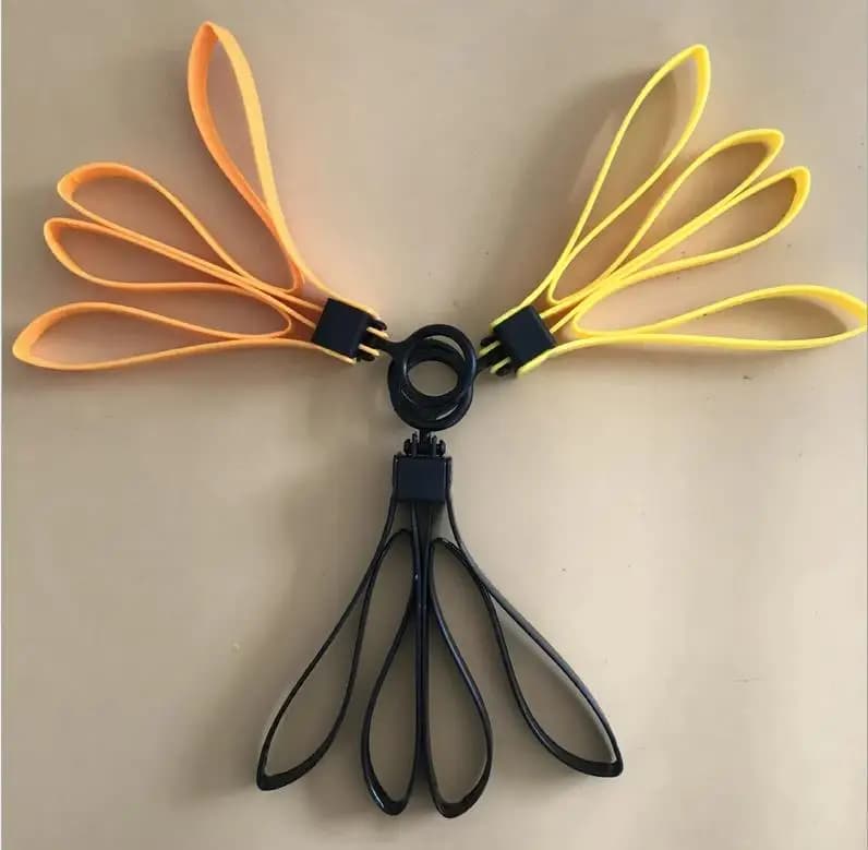 5 attaches plastique tactiques pour pêche - Serre-câbles décoratifs jaune noir pêche sportive CS