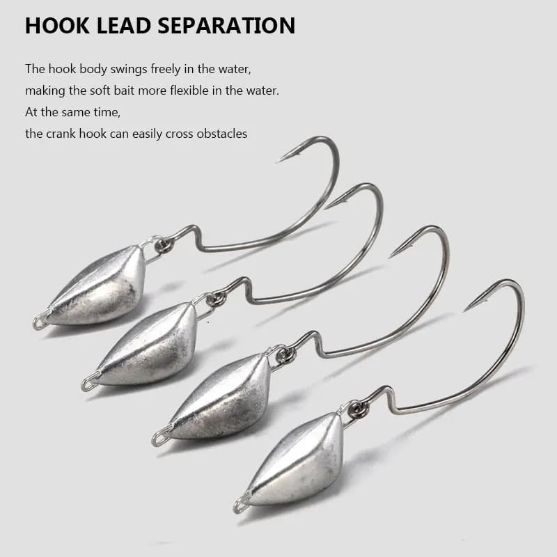 Lot de 5 plombs jig tête plombée 5g 7g 10g avec émerillon pour pêche profonde et leurres