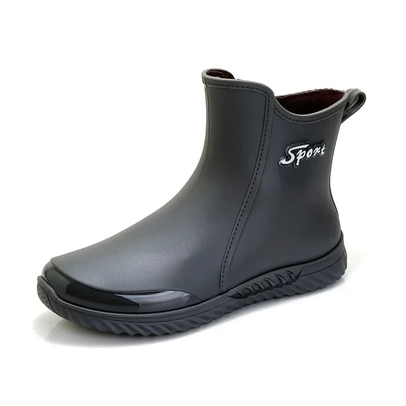 Chaussures de pluie homme mi-hautes anti-dérapantes pour pêche, travail et cuisine - Bottes résistantes