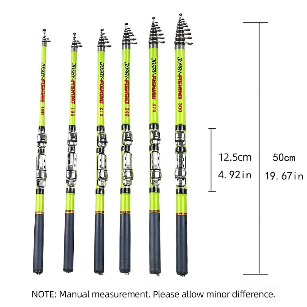 Canne télescopique Rock Fishing Carbone Portable pour pêche à la carpe et feeder en mer