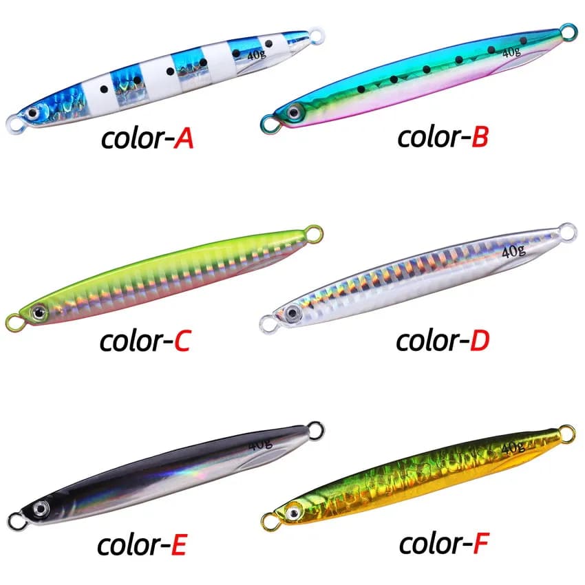 Cuiller métallique coulante Aorace 10G à 40G - Leurre jigging shore casting - Appât artificiel pesca