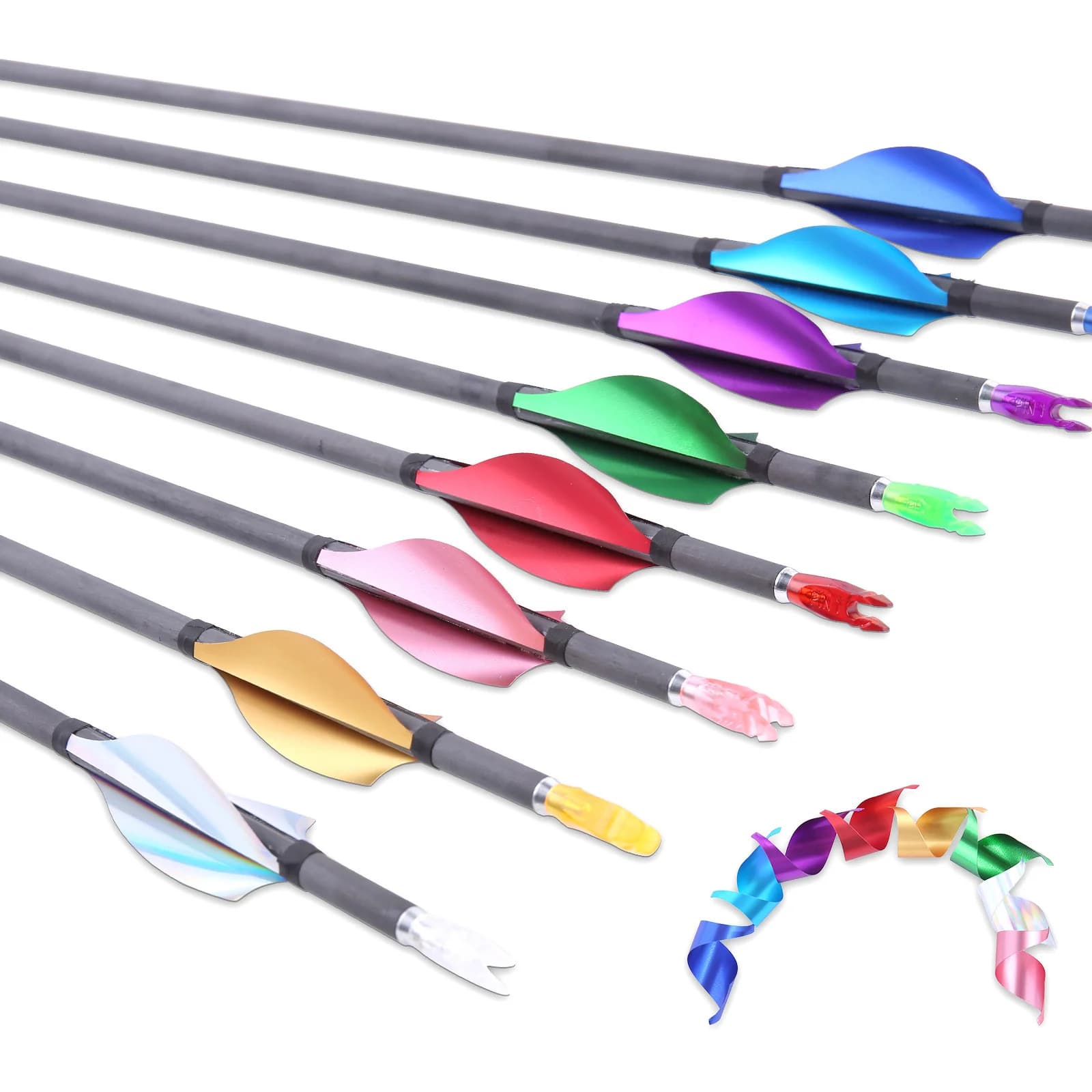 Empennes spirales Archery 2 pouces avec adhésif - 50pcs set DIY pour flèches chasse pêche