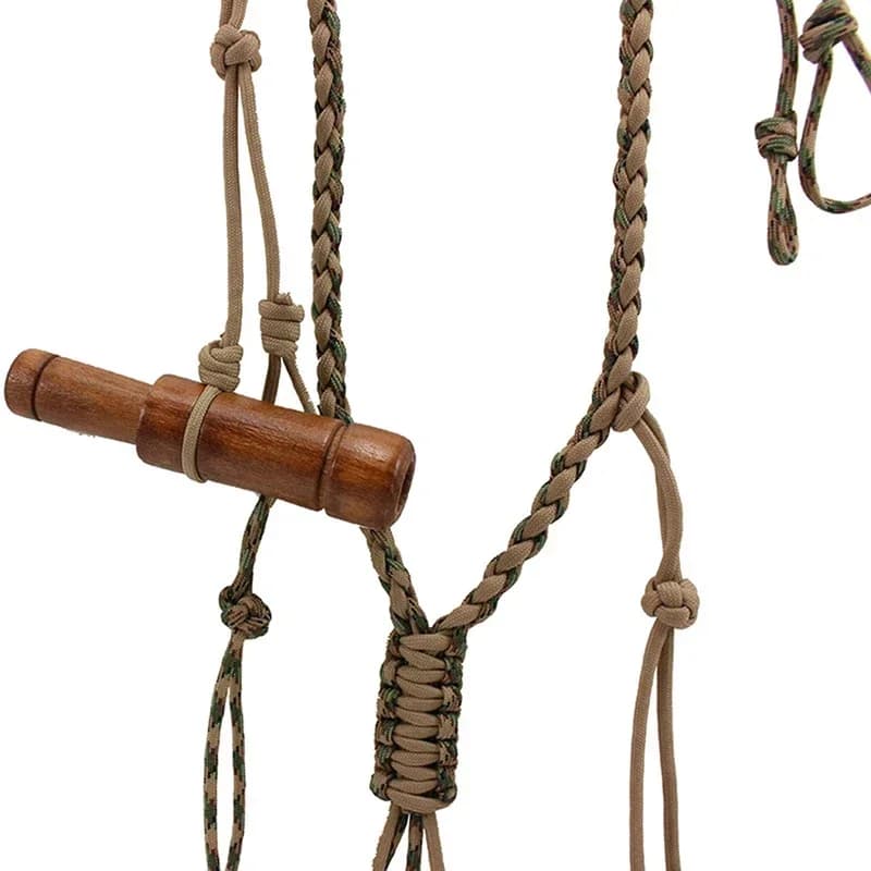 Cordon réglable à 12 anneaux pour sifflet d'appel de canard - Accessoire de chasse portable