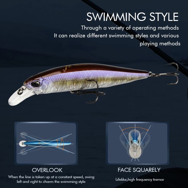 Leurre dur MRERDITH JERK MINNOW 100F flottant 14g pour pêche professionnelle - 24 couleurs disponibles