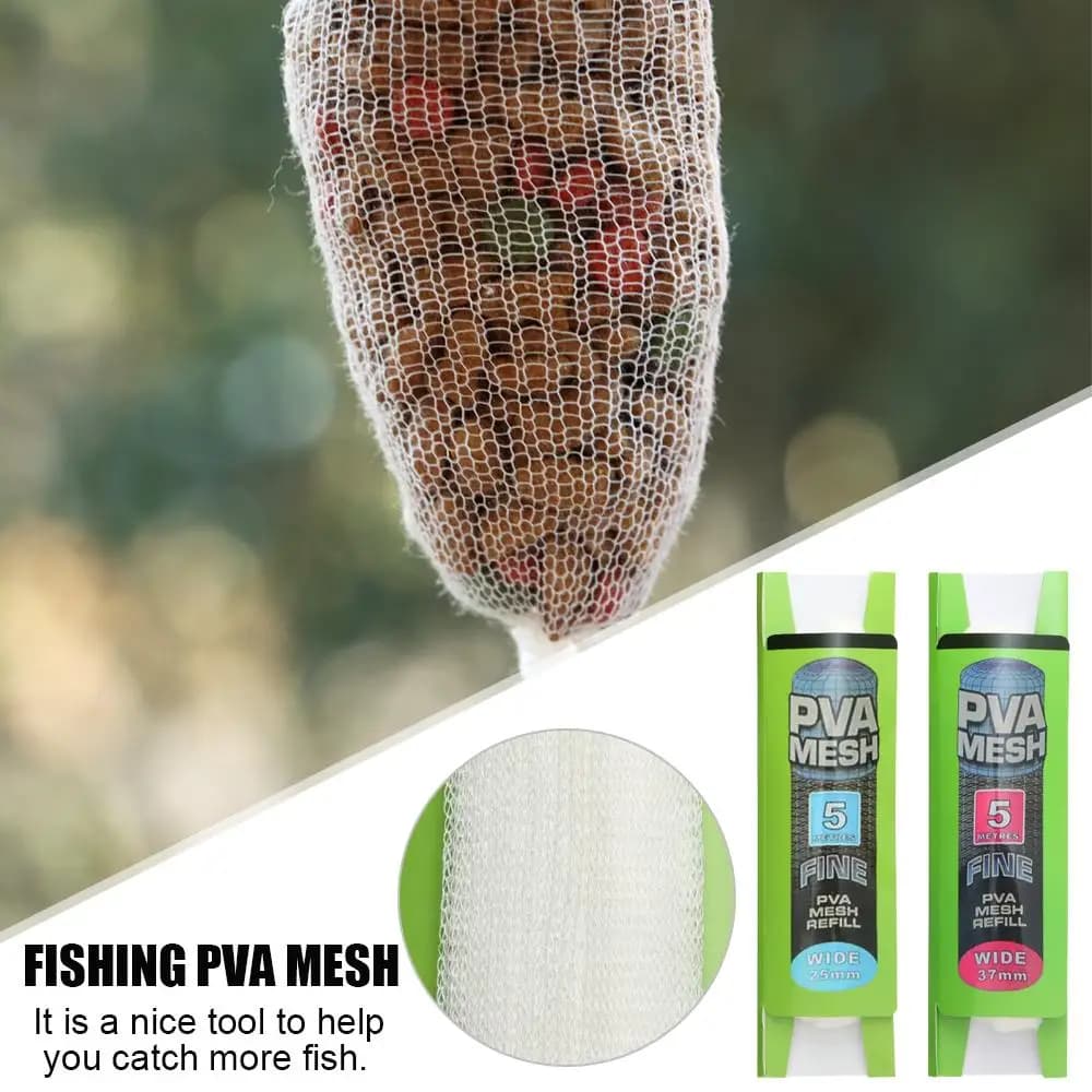 Recharge de sacs solubles PVA pour pêche à la carpe, filets amorce appâts 25mm 37mm 44mm