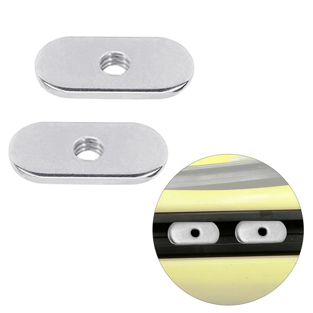 2 écrous coulissants inox pour rails de kayak - Fixation M5/M6 pour supports de cannes et accessoires de pêche