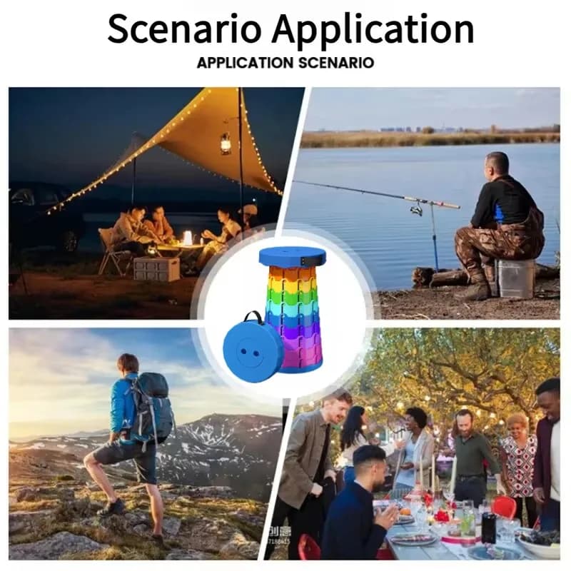 Tabouret pliant réglable pour pêche et camping 2025 matériau PP portable compact activités extérieures