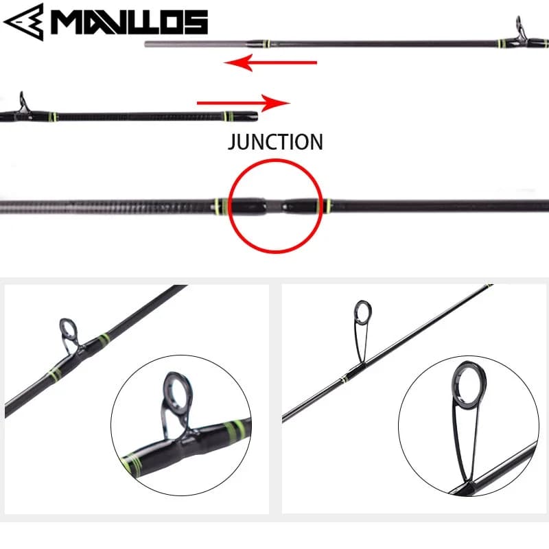 Canne ultralight Mavllos Delicacy pointe solide 0.6-10g pour truite - Canne BFS casting rapide carbone UL