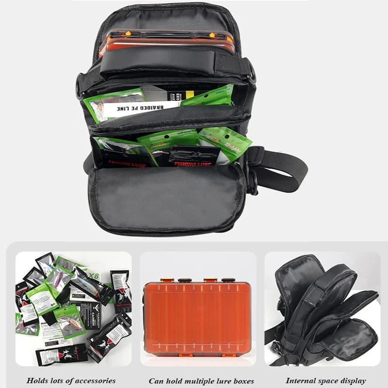 Sac à dos tactique léger pour pêche - Boîte à matériel multifonction et sac de pêche extérieur pour équipement